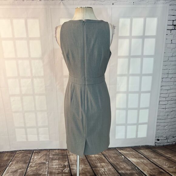 J crew gray sleeveless sheath business professional sheath dress size 2 - Picture 5 of 10